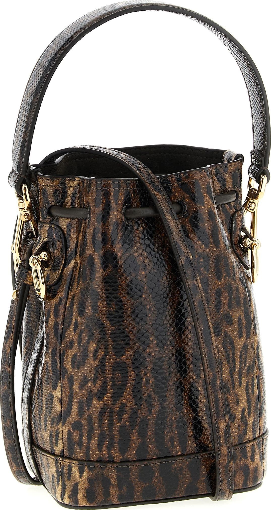 Fendi Brown Velvet Leather Handbag - 2
