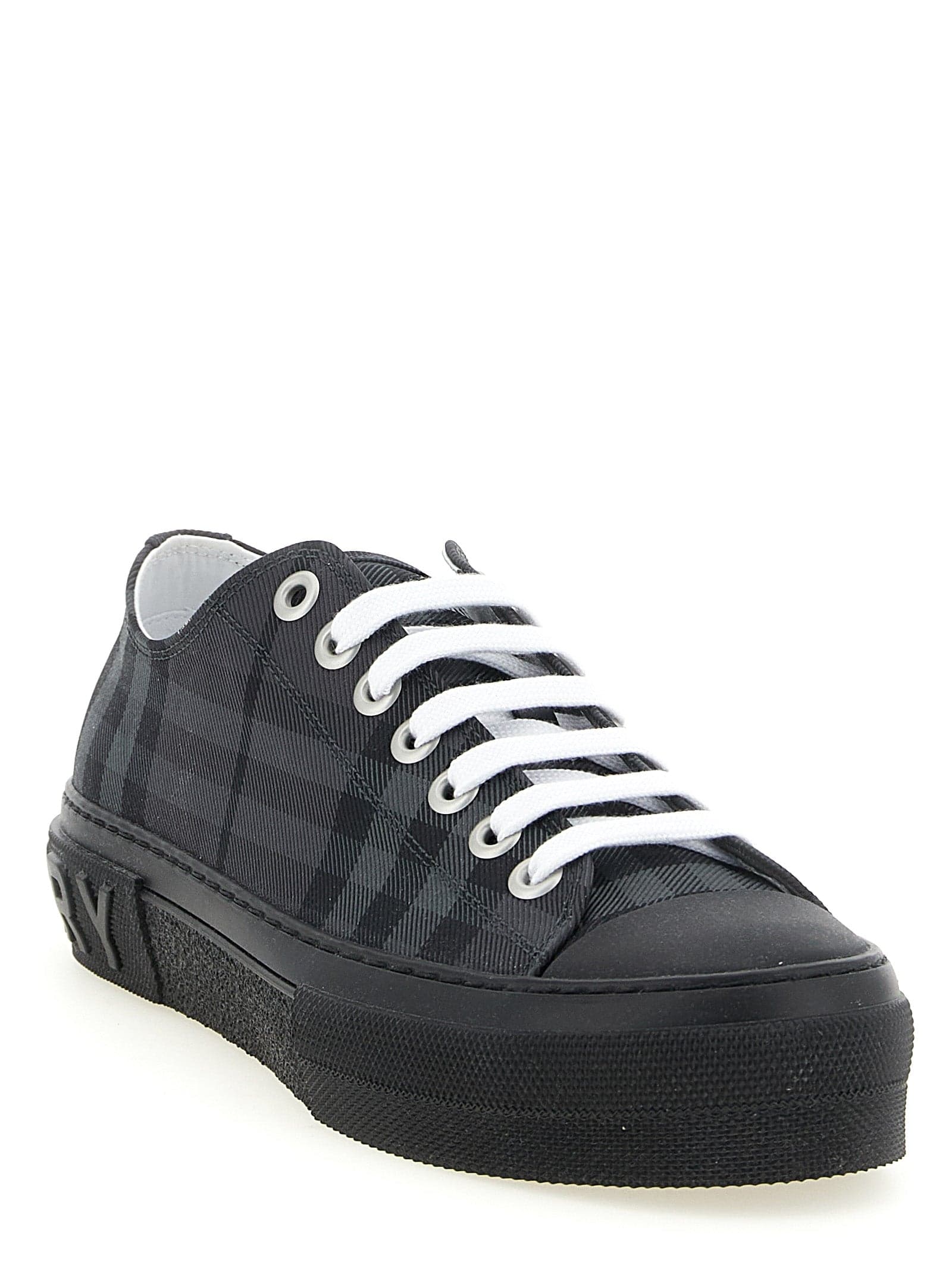 Burberry Gray Polyamide Low Top Sneakers - 2