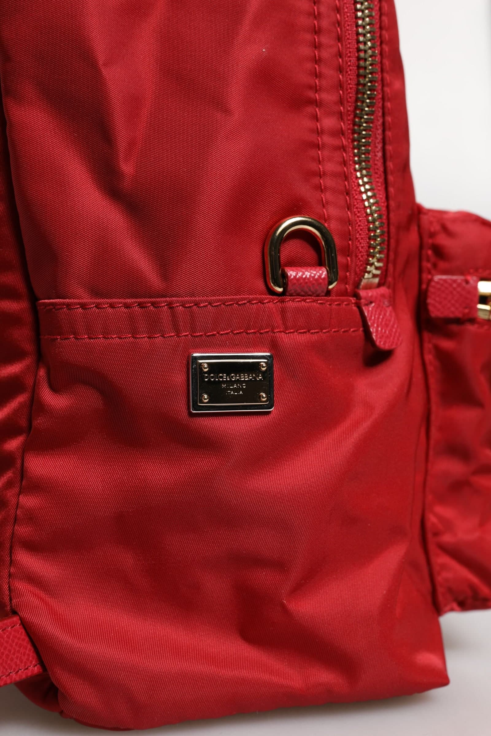 Dolce & Gabbana Red #DGFAMILY VULCANO Embellishment Backpack Bag - 7