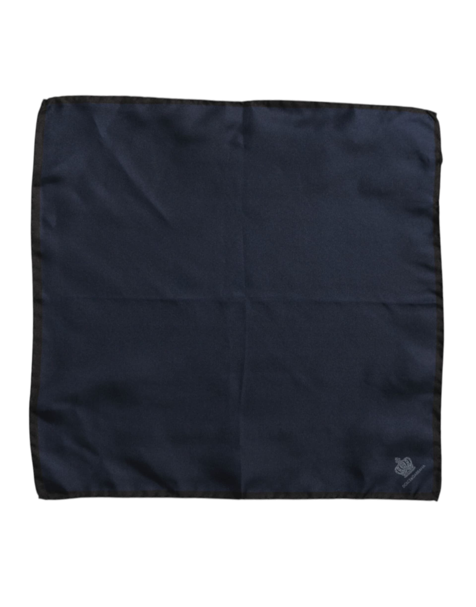 Dolce & Gabbana Blue DG Crown Silk Square Men Foulard Scarf - 2