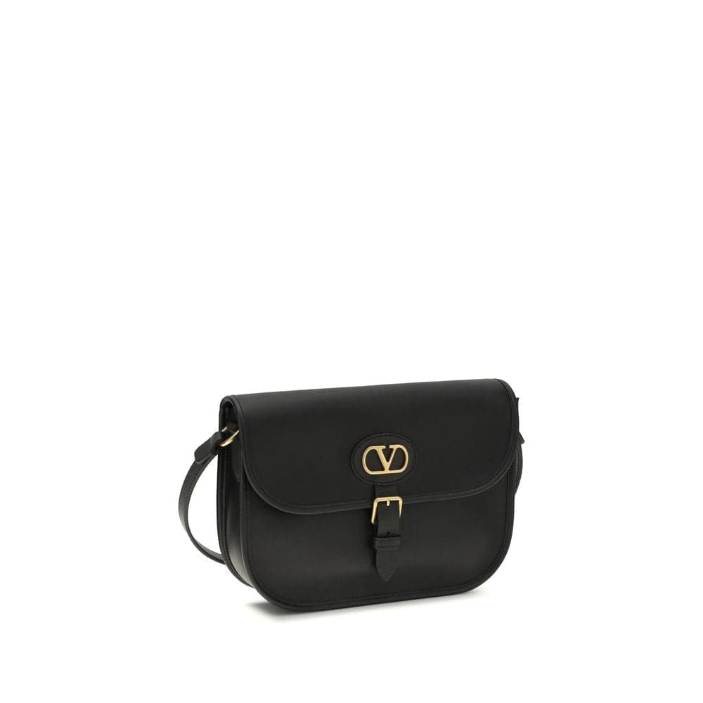 Valentino Garavani Black Calf Leather Bos Taurus Shoulder Bag - 2