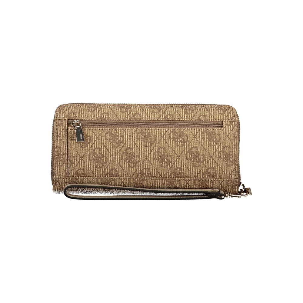 Guess Jeans Beige Polyurethane Women Wallet - 2