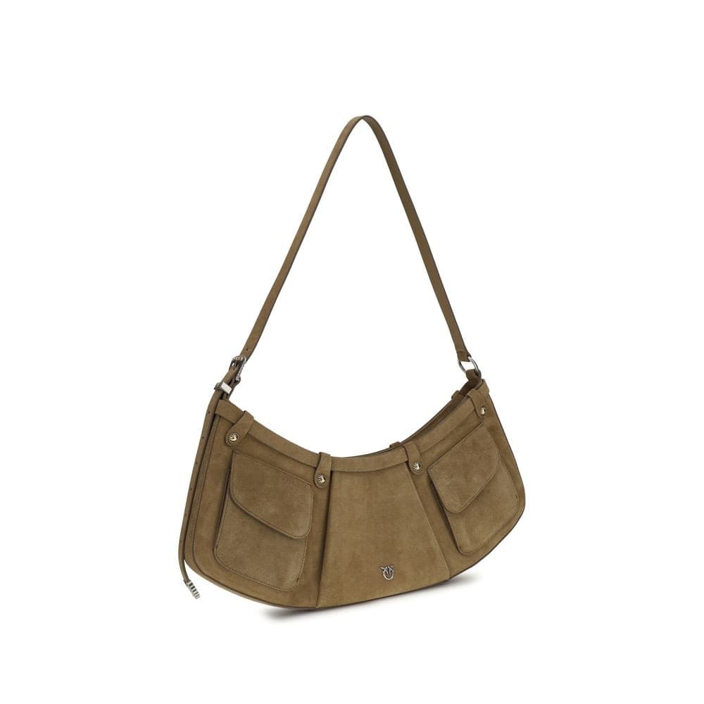 PINKO Beige Calf Leather Bos Taurus Shoulder Bag - 2