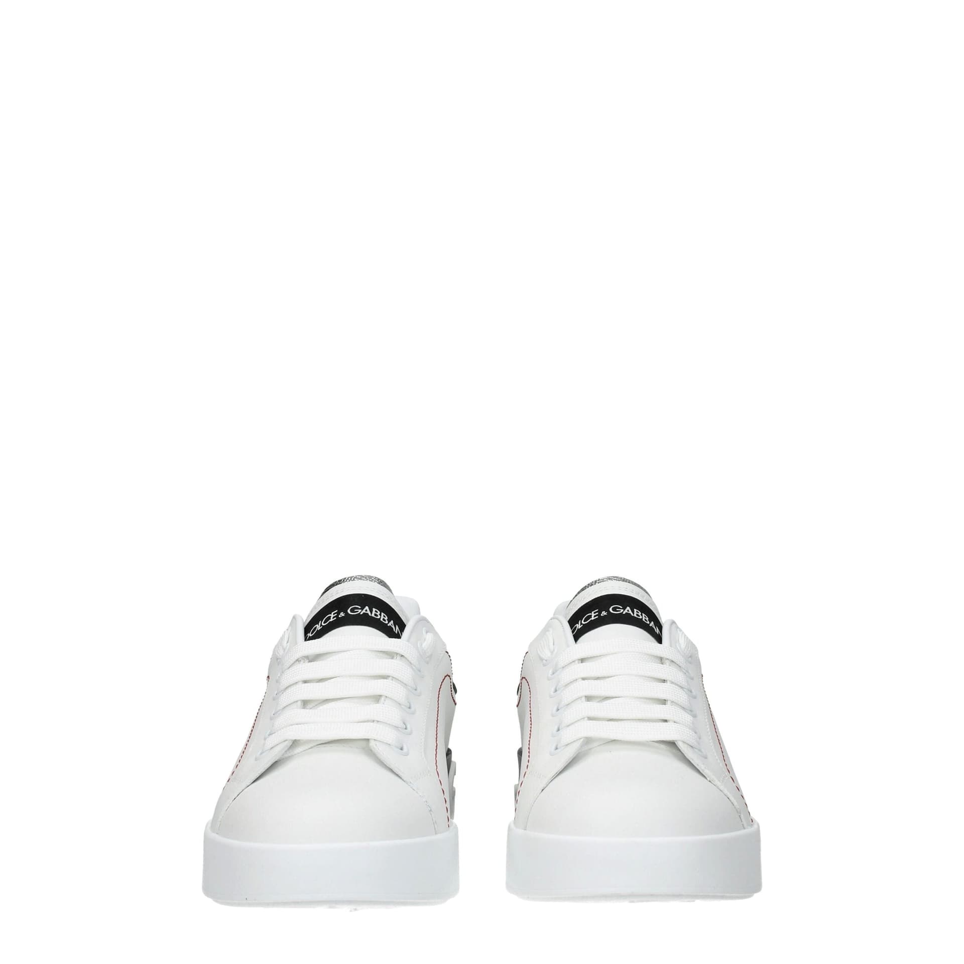 Dolce & Gabbana White Leather Low Top Sneakers - 3