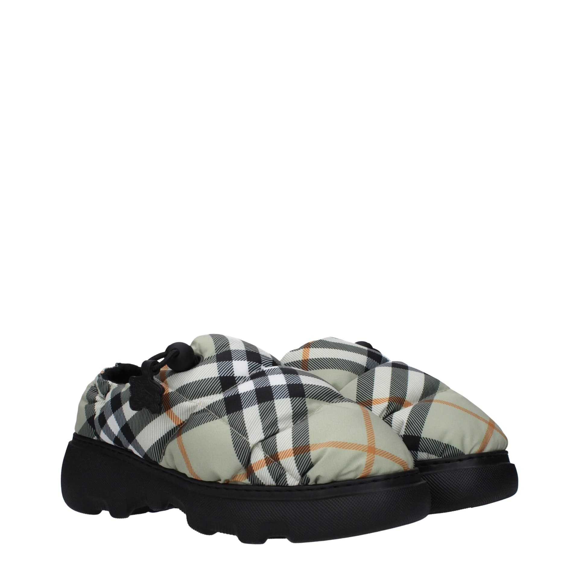 Burberry Green Fabric Slip-On Loafers - 2