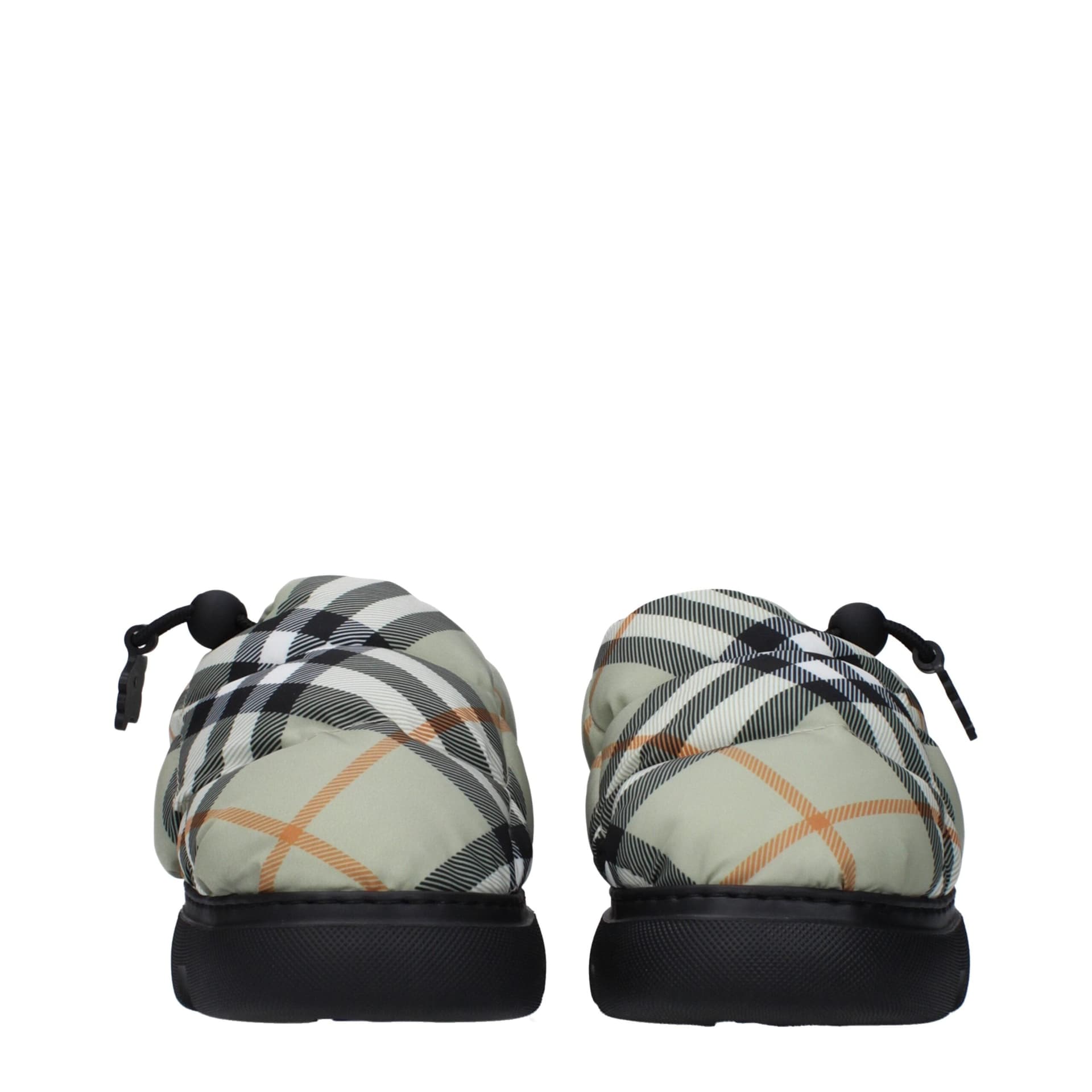 Burberry Green Fabric Slip-On Loafers - 3