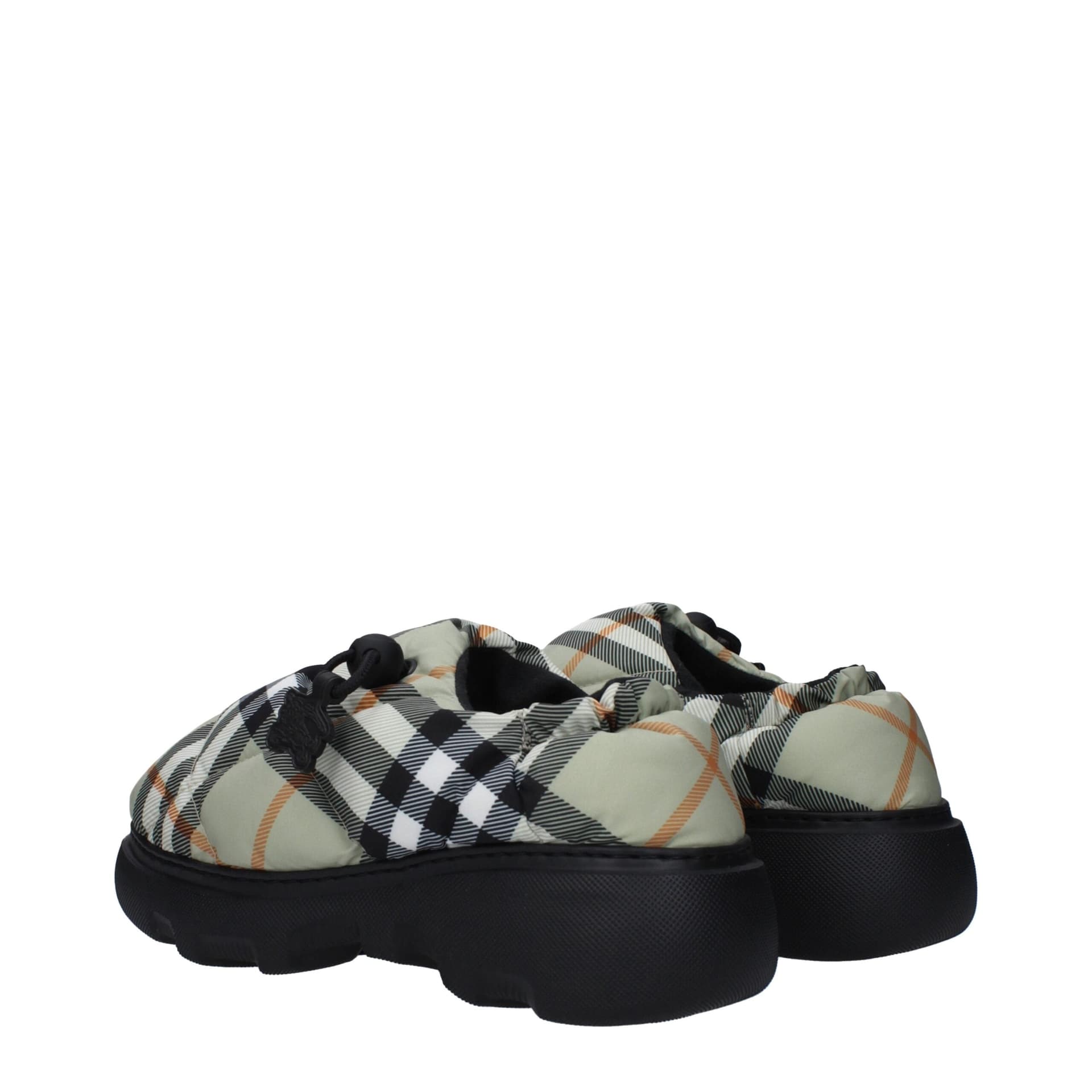 Burberry Green Fabric Slip-On Loafers - 4