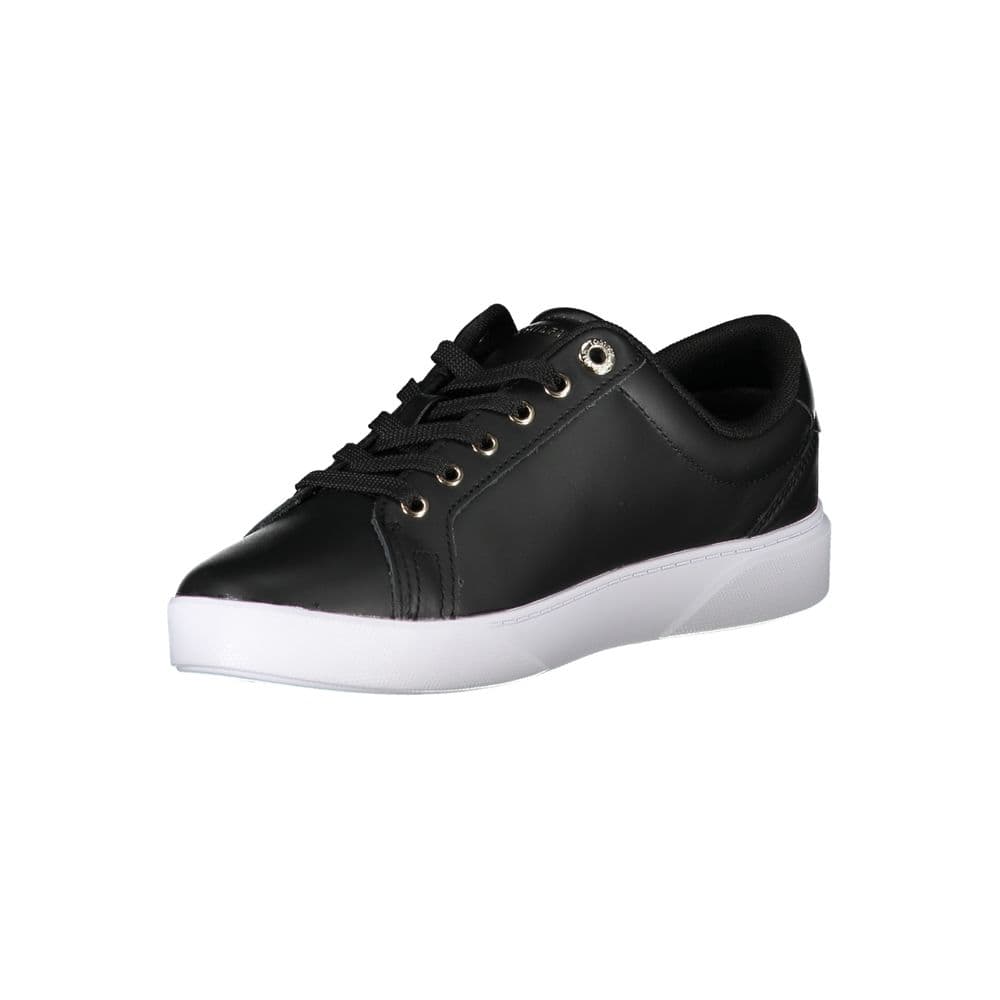 Tommy Hilfiger Black Leather Women Sneaker - 3