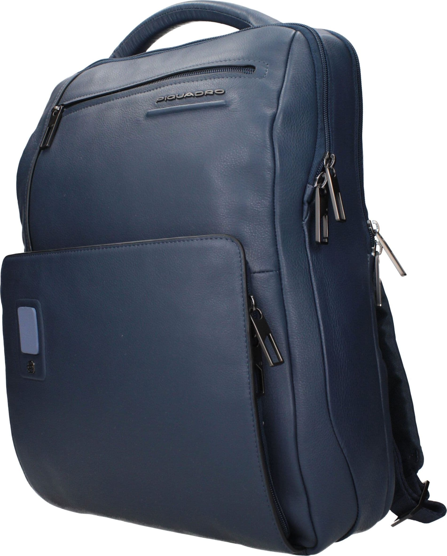 Piquadro Blue Leather Backpack - 2