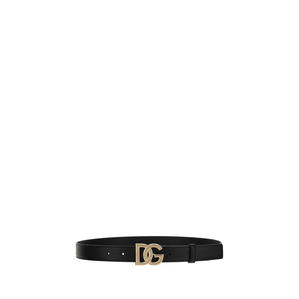 Dolce & Gabbana Black Calf Leather Bos Taurus Regular Belt - 2