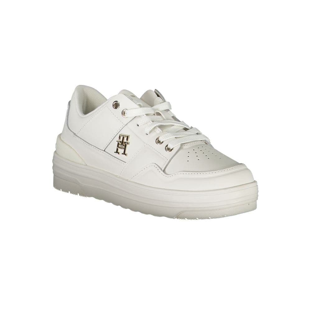 Tommy Hilfiger White Leather Women Sneaker - 2