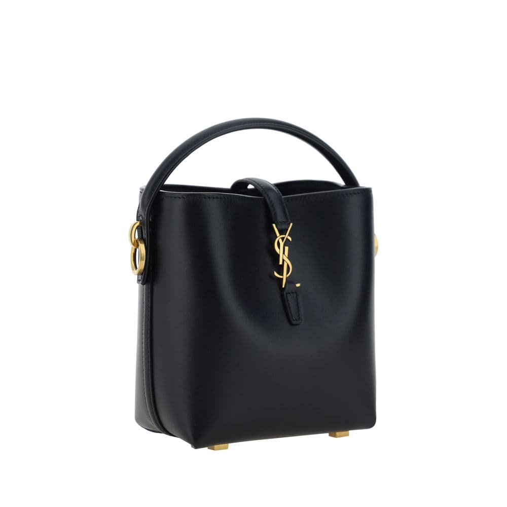 Saint Laurent Black Calf Leather Bos Taurus Shoulder Bag - 2