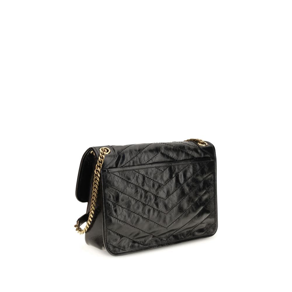 Saint Laurent Black Calf Leather Bos Taurus Shoulder Bag - 3