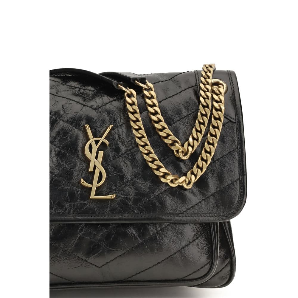 Saint Laurent Black Calf Leather Bos Taurus Shoulder Bag - 4