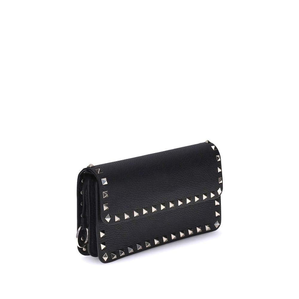 Valentino Garavani Black Calf Leather Bos Taurus Wallet - 2