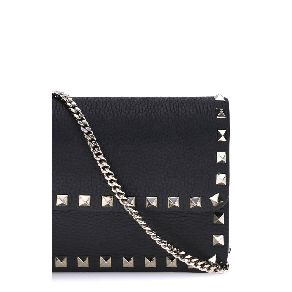 Valentino Garavani Black Calf Leather Bos Taurus Wallet - 4
