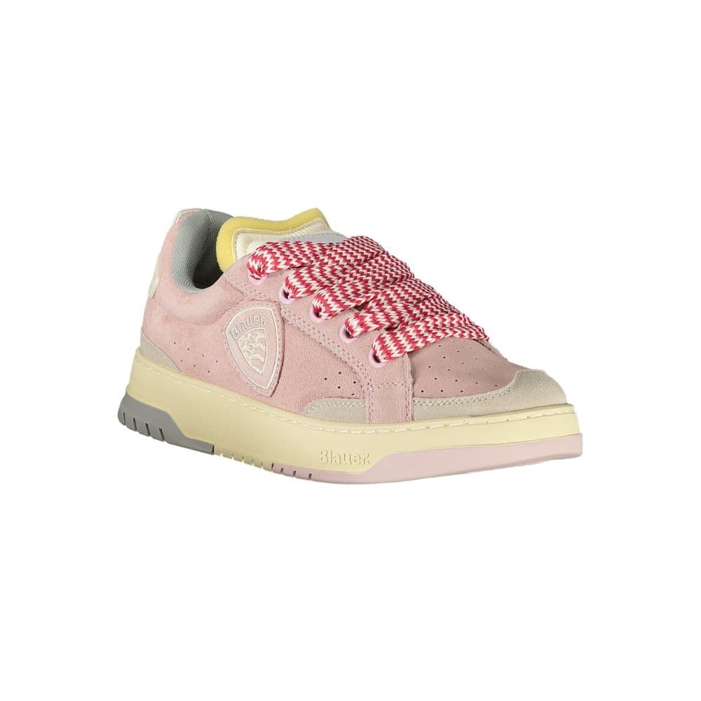 Blauer Rosa Polyurethane Women Sneaker - 2