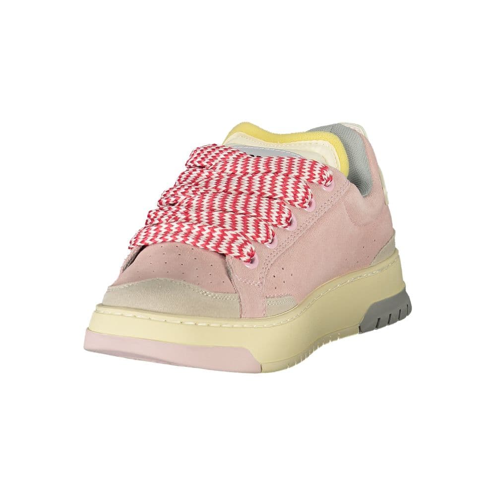 Blauer Rosa Polyurethane Women Sneaker - 3