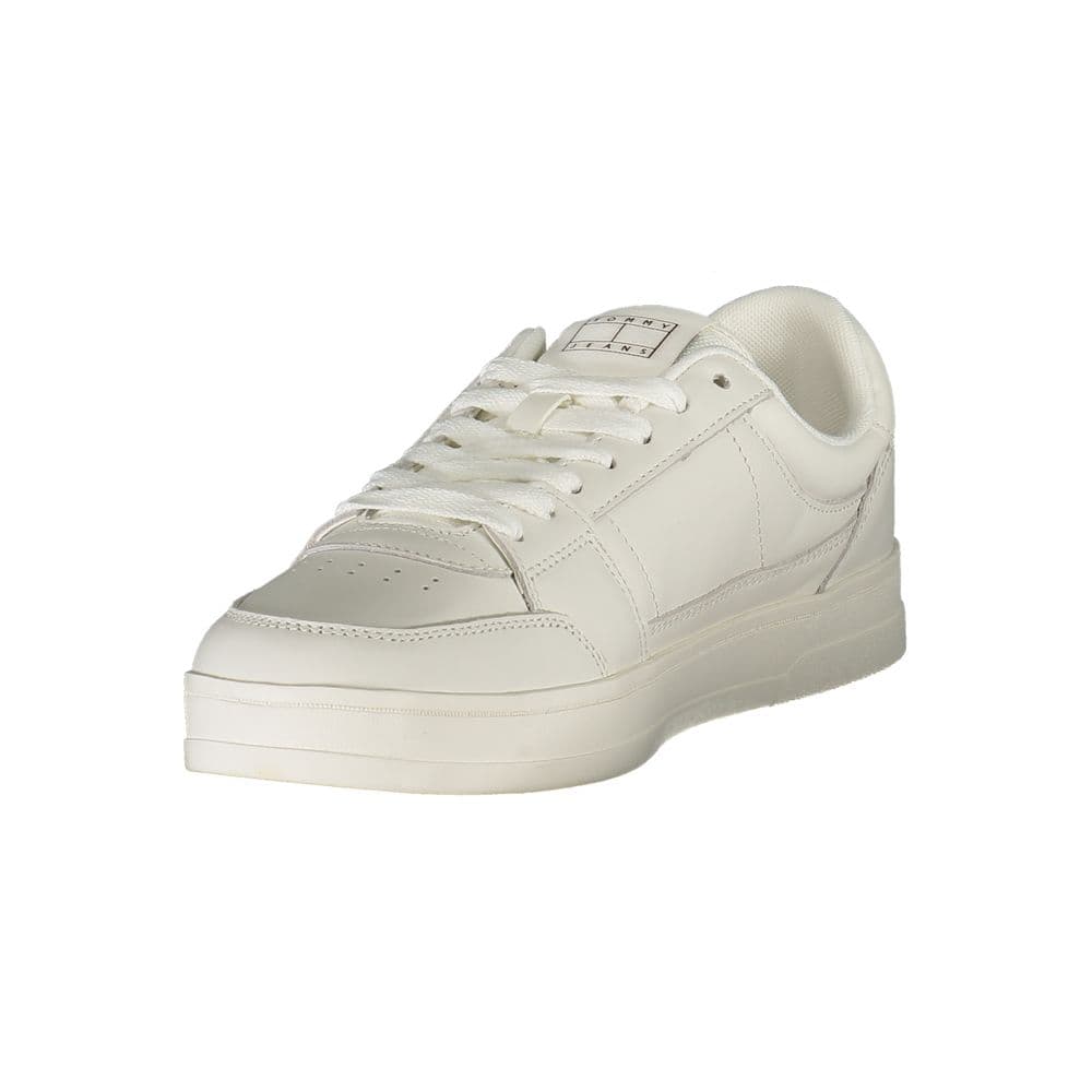 Tommy Hilfiger White Leather Men Sneaker - 3