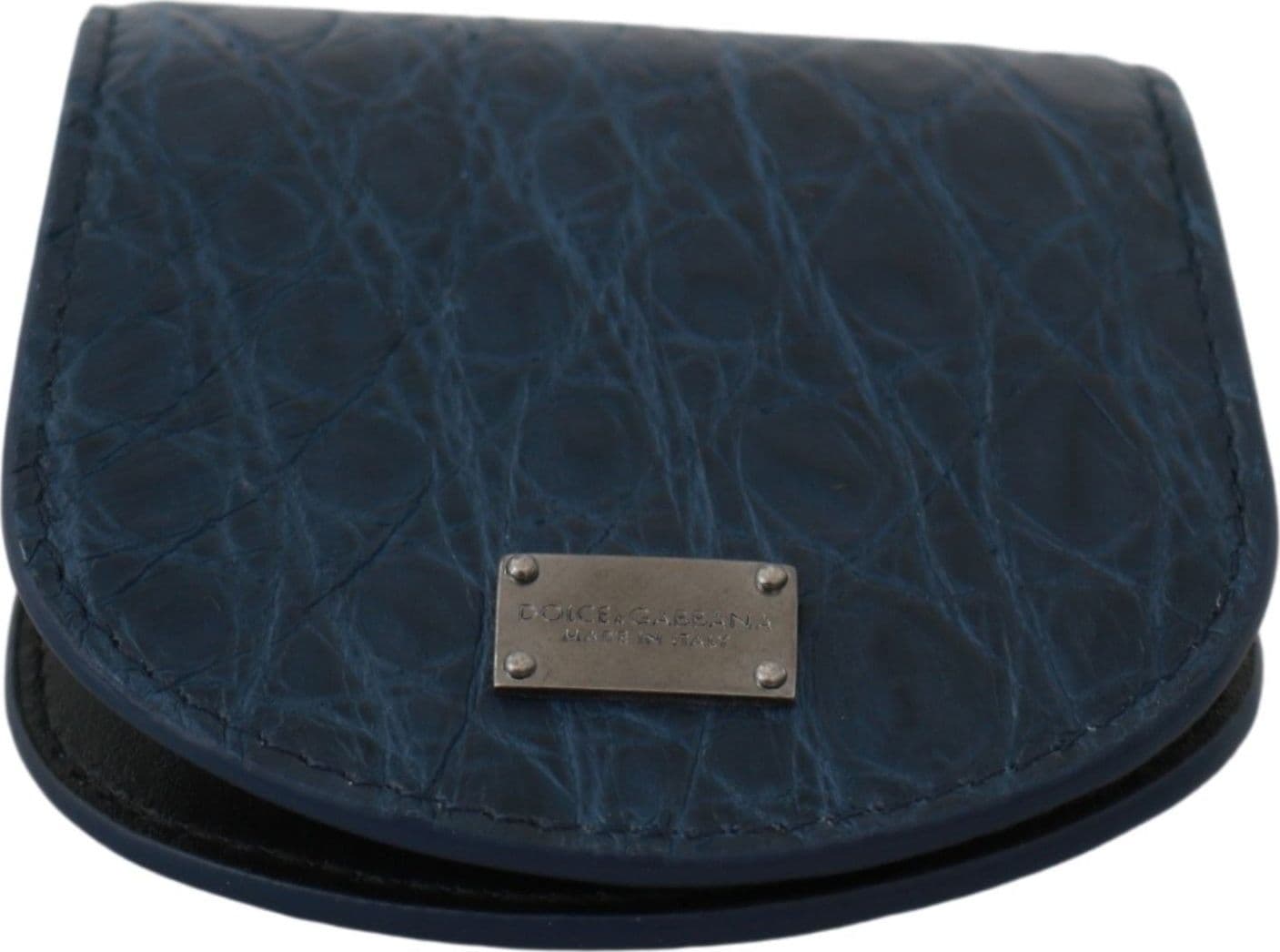 Dolce & Gabbana Blue Holder Pocket Wallet Blue Exotic Skin Condom Case - 3