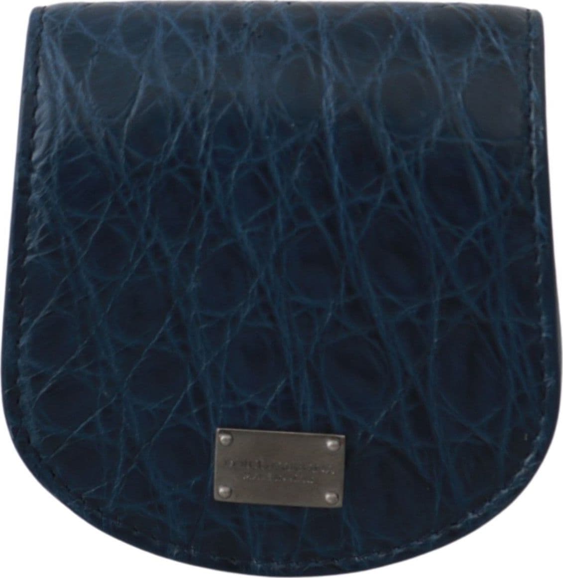Dolce & Gabbana Blue Holder Pocket Wallet Blue Exotic Skin Condom Case - 5