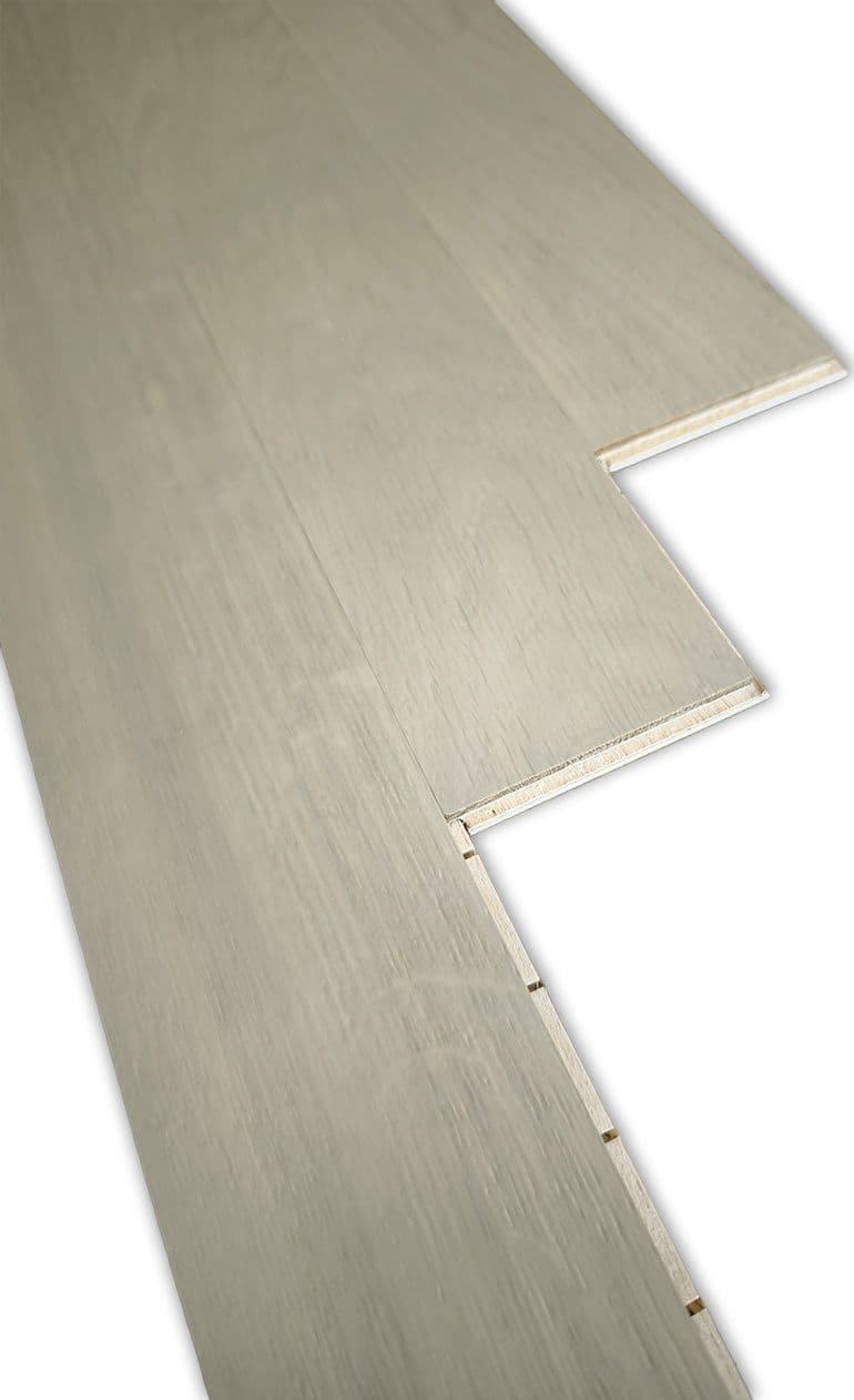 €16,99mq * STOCK GARBELOTTO * Lotto da 12mq di listone Rovere Light Classic spazzolato SBIANCATO SELECT 9x70x700 (3mm nobile) - 4