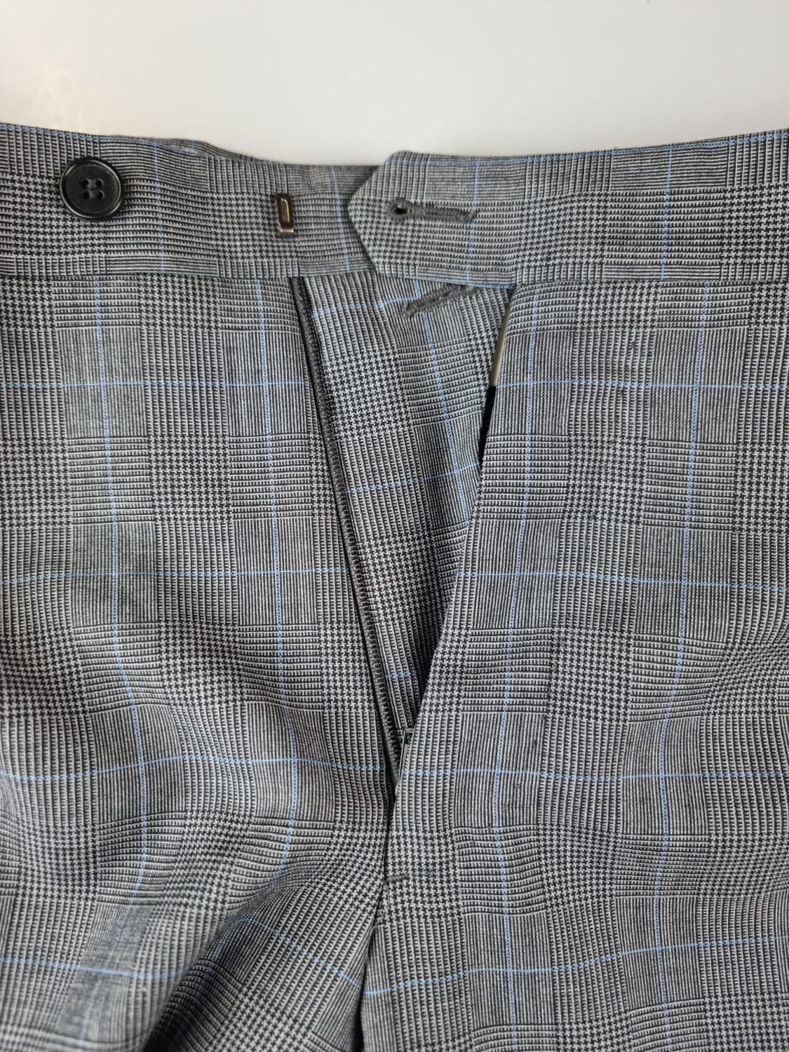Abito uomo Cantarelli - Tre bottoni 100% pura lana vergine Grigio check Made in Italy - 5
