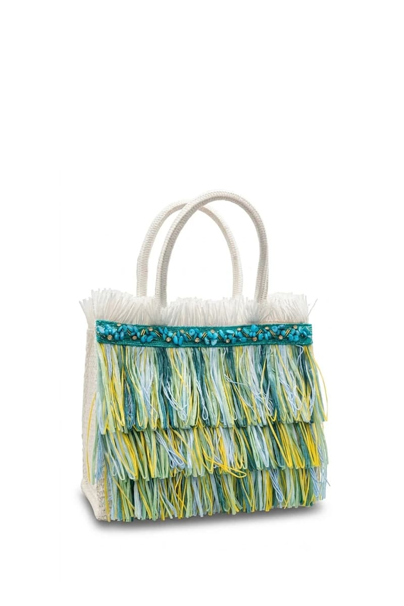 Borsa in rafia con frange | PHO Firenze - 3