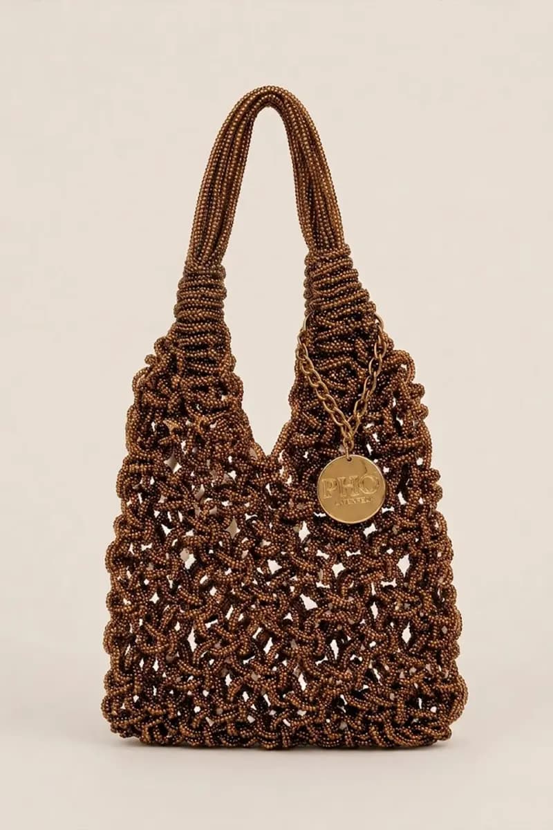 Pochette lurex con dettaglio fiore | PHO Firenze - 2