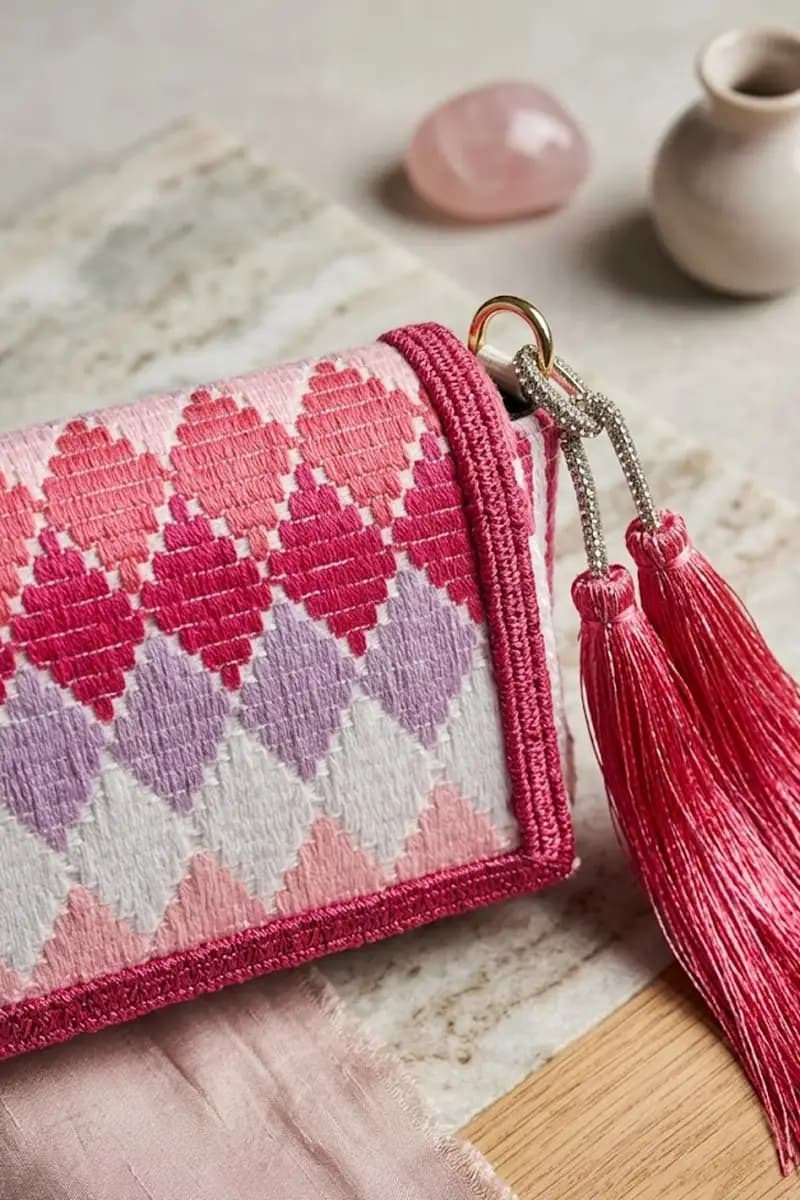 Pochette elegante fantasia con patta e tracolla | PHO Firenze - 2