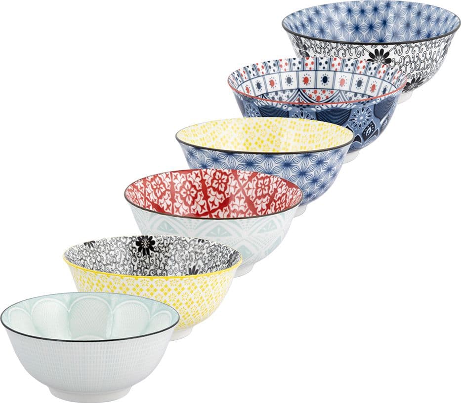 Insalatiera Ø Fantasie Assortite Arabesque 6 Pezzi 18 x 8 cm - 2
