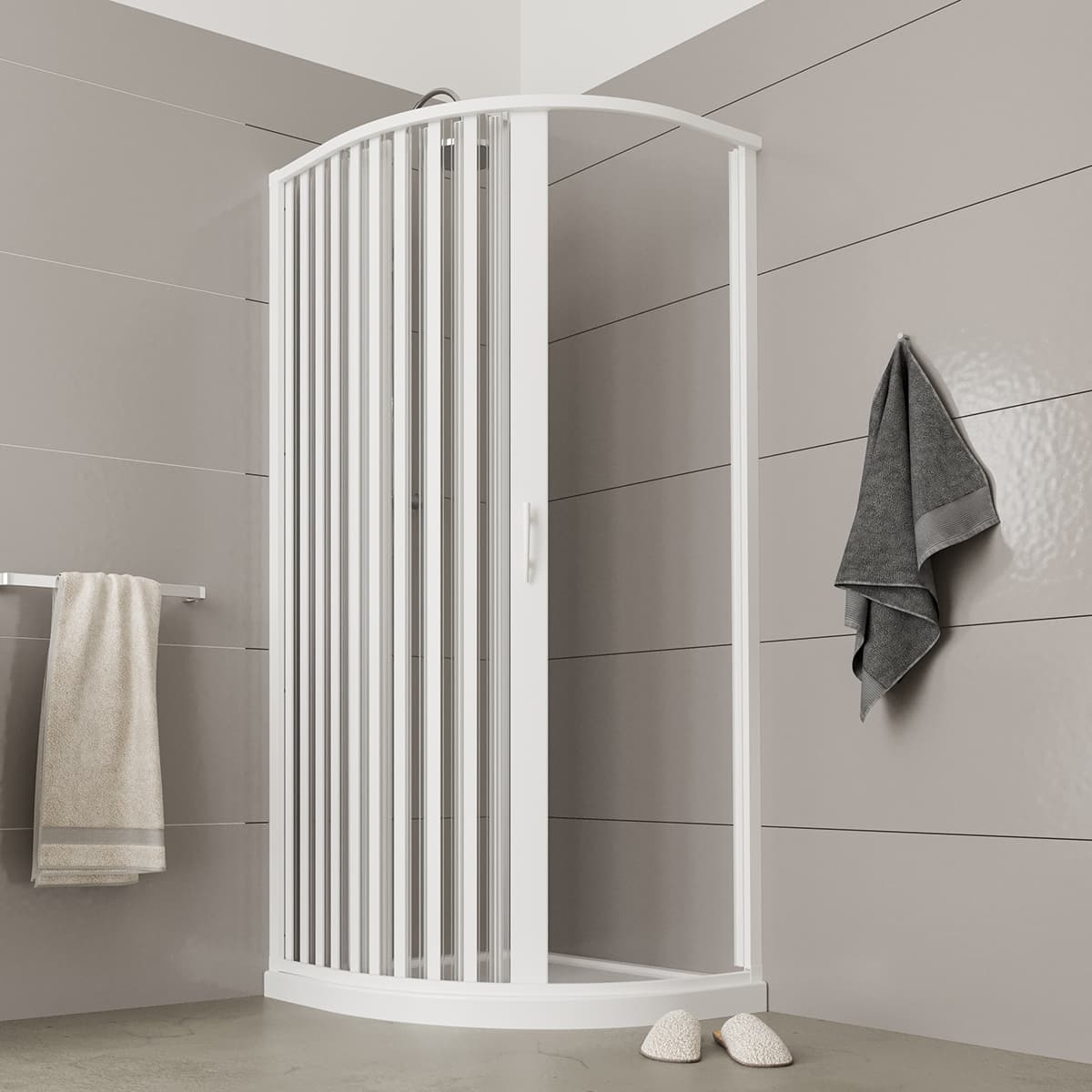 Box Doccia Circolare a Soffietto Apertura Forte 90 cm a 70 100 SFC50 a 090 - 2