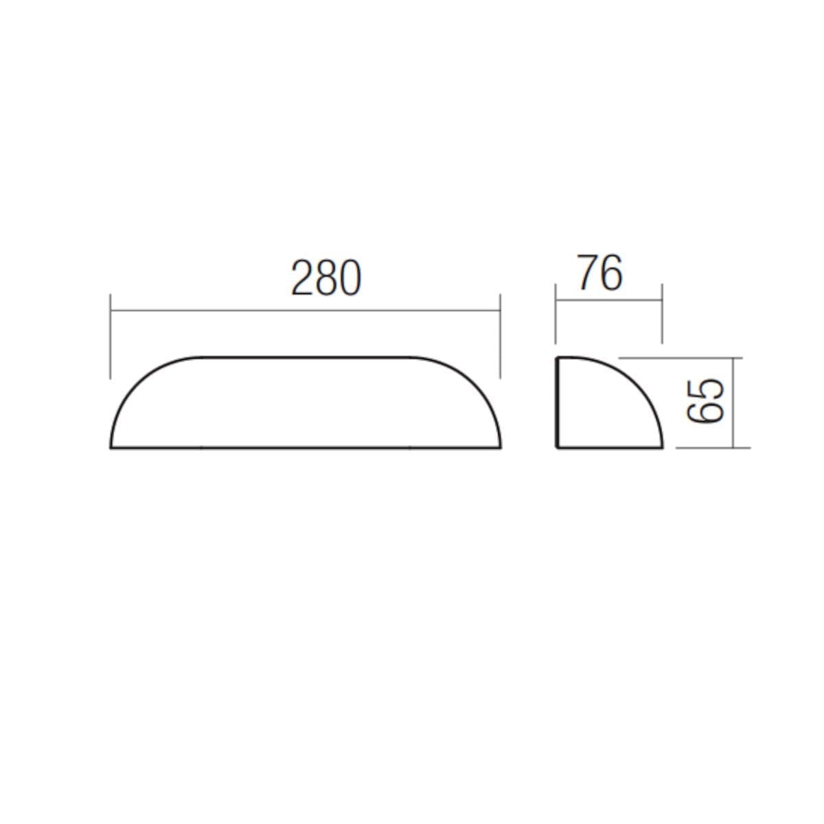 Applique LED Redo Group URON 91000 91001 91002 IP65 monoemissione cemento - 7