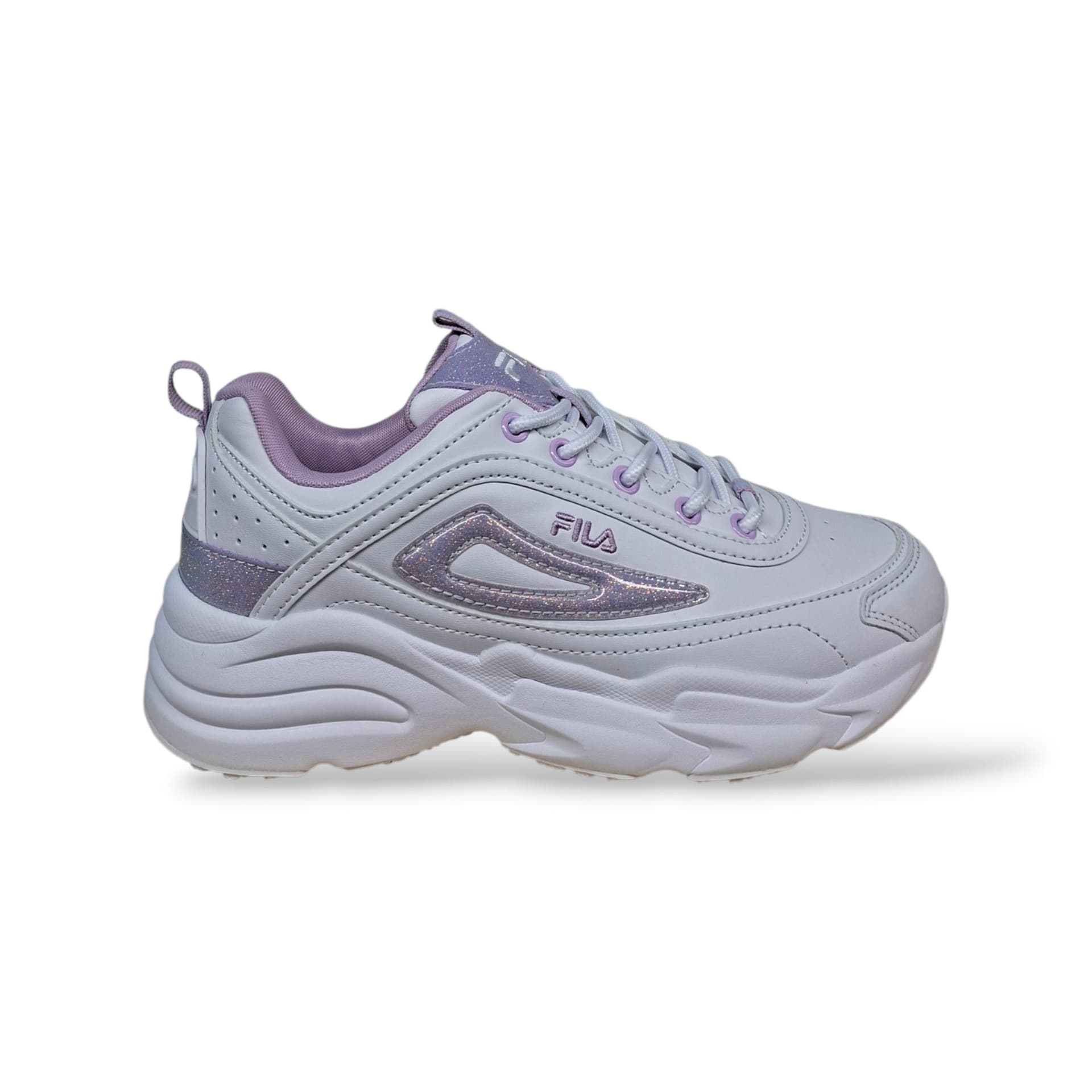 FILA Skye Sneakers Ragazze Bianco Lilla | Taglia 36-39 | Pelle Lacci | Scarpetteria Gica - 6
