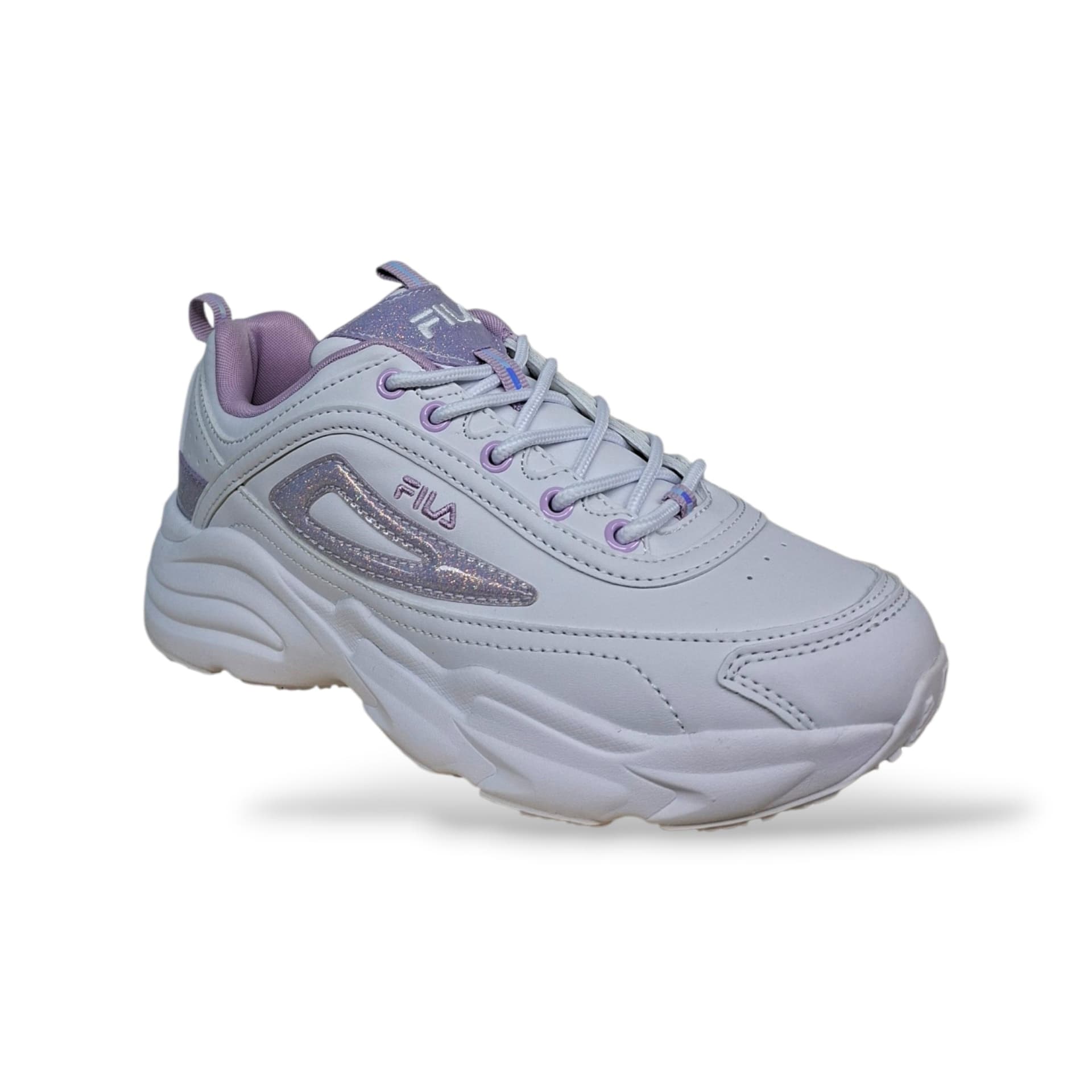 FILA Skye Sneakers Ragazze Bianco Lilla | Taglia 36-39 | Pelle Lacci | Scarpetteria Gica - 2