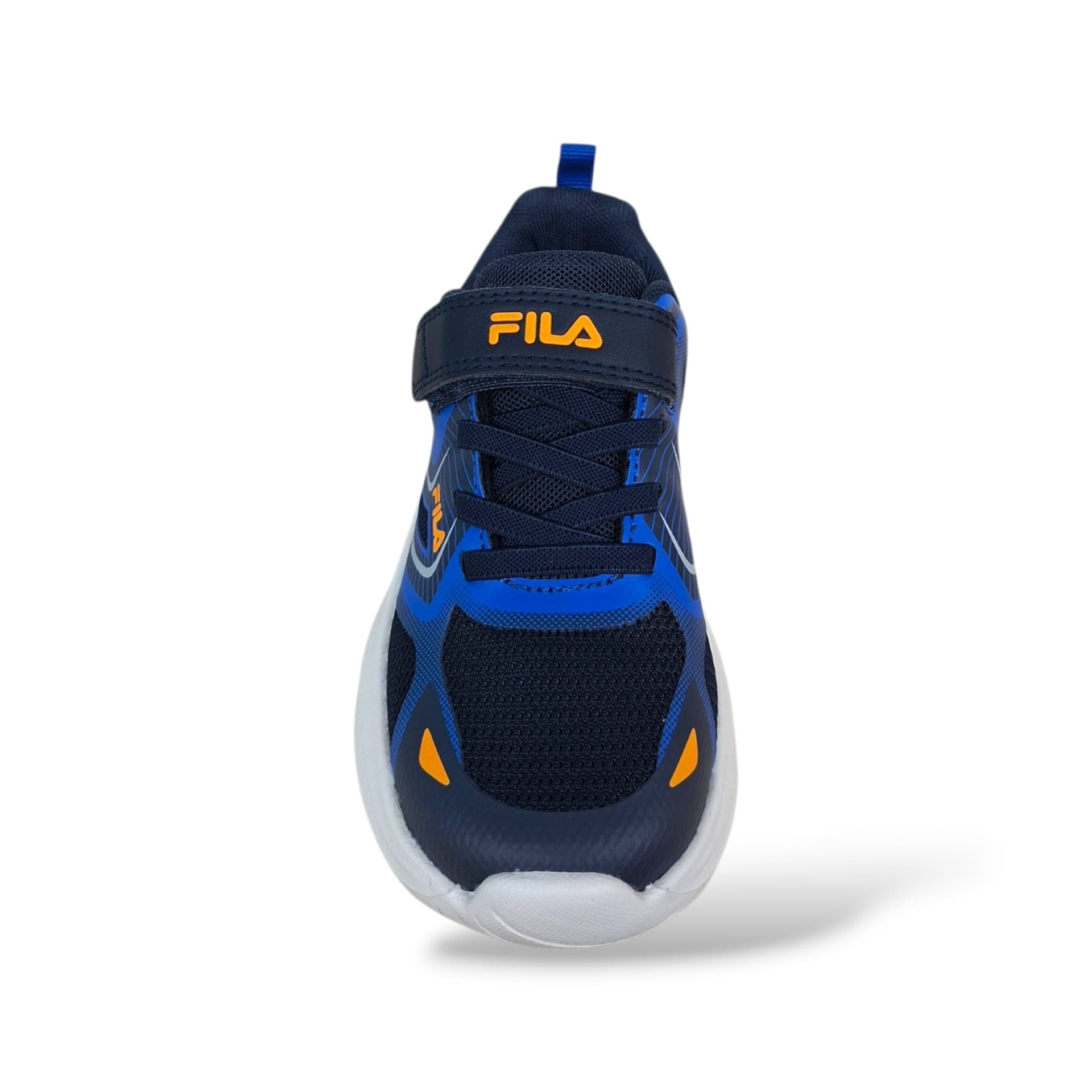 FILA Baselock Sneakers Bambini Ragazzi Blue Azzurro Arancione | Taglia 28-35 | Tessuto Velcro | Scarpetteria Gica - 4