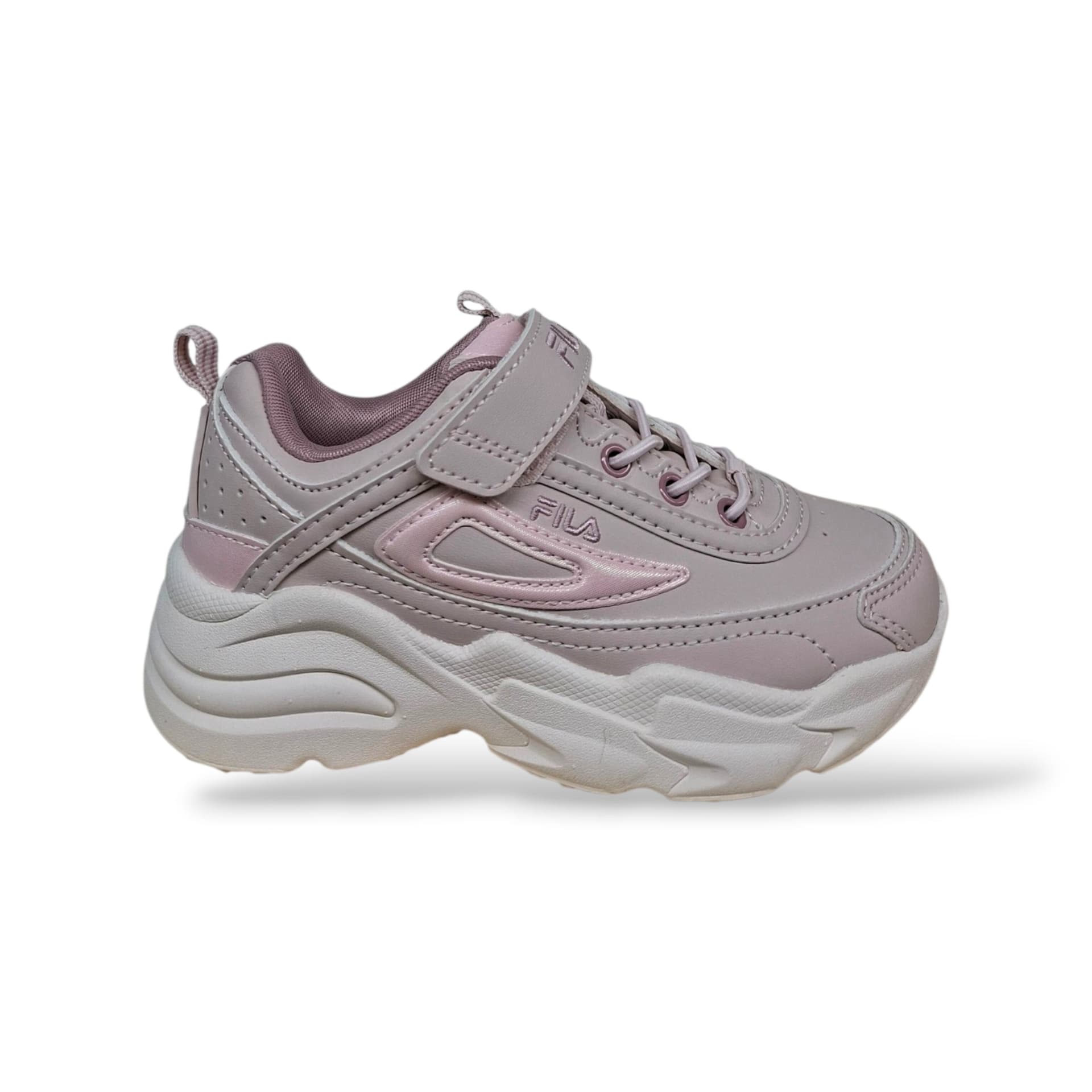 FILA Skye Sneakers Bambine Ragazze Cipria Bianco | Taglia 28-35 | Pelle Velcro | Scarpetteria Gica - 6