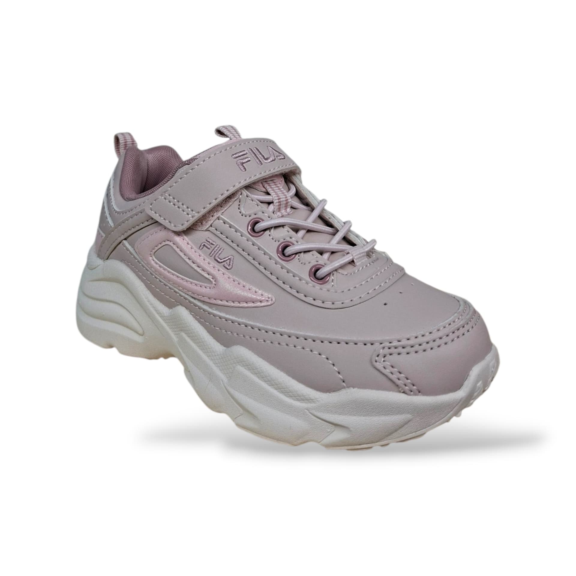 FILA Skye Sneakers Bambine Ragazze Cipria Bianco | Taglia 28-35 | Pelle Velcro | Scarpetteria Gica - 2