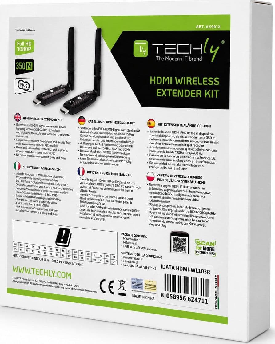 Ricevitore Aggiuntivo per Extender HDMI Full HD 60Hz Wireless 5G 350m - 2