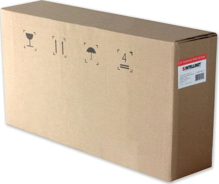 Mensola per Rack 19'' 470 mm 1U Grigia 4 punti - 2