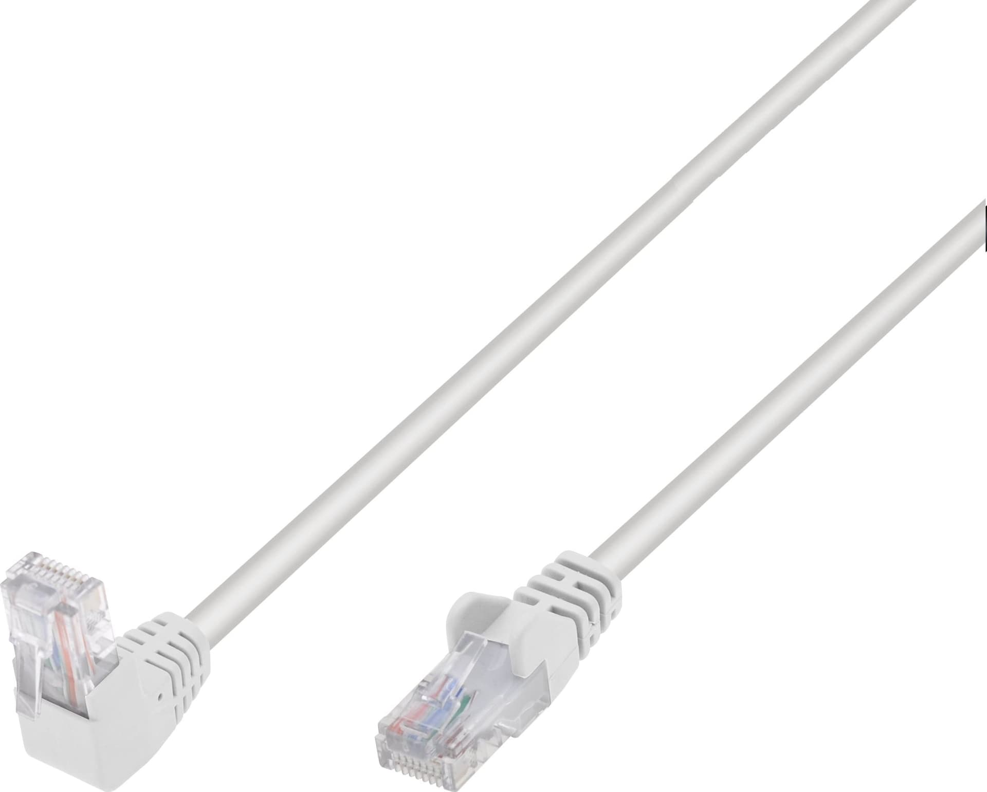 Cavo di Rete Patch Connettore Angolato 90&deg CCA Cat. 5E UTP 10m Bianco - 2