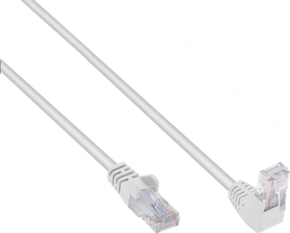 Cavo di Rete Patch Connettore Angolato 90&deg CCA Cat. 5E UTP 10m Bianco - 3
