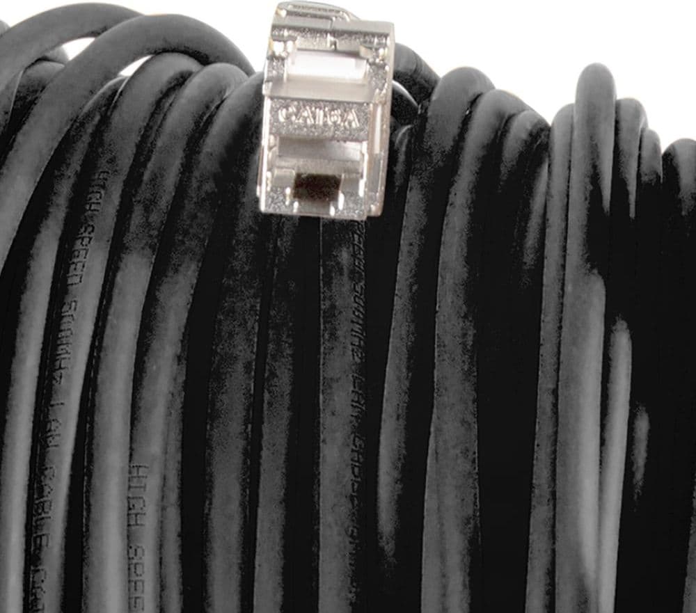 Cavo Patch Cat.7 Plug RJ45 S/FTP TPE con Avvolgicavo 60m Nero - 4
