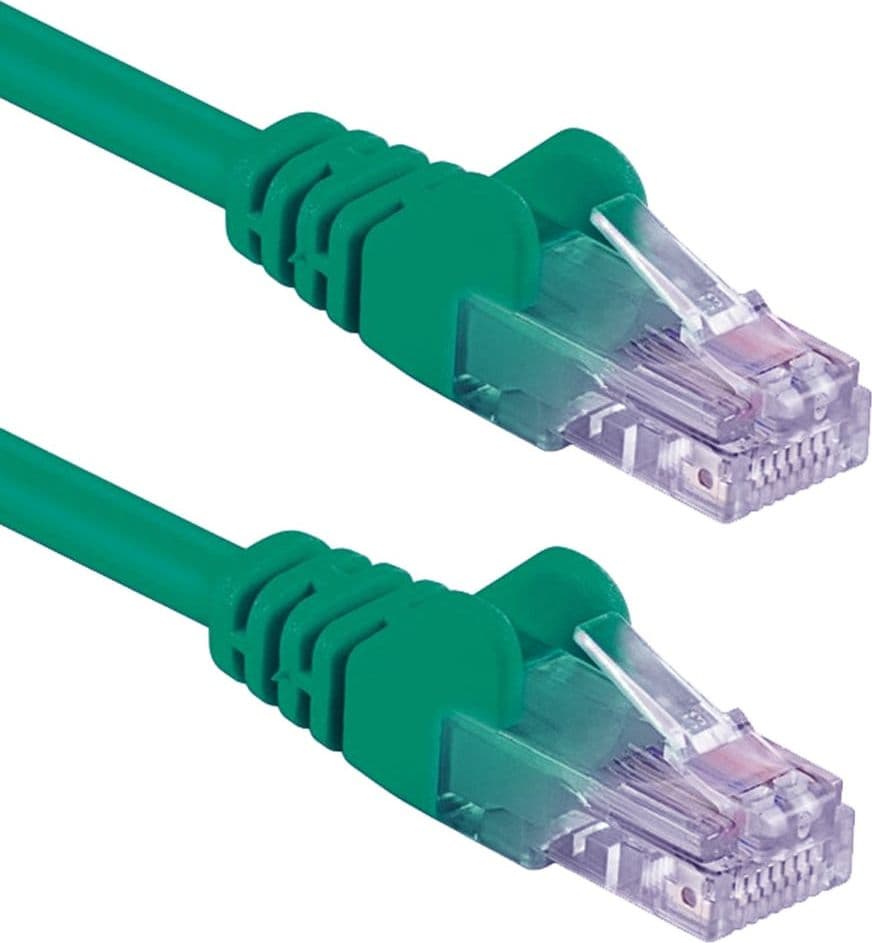 Cavo di rete Patch in Rame Cat. 6 Verde UTP 3 m - 3