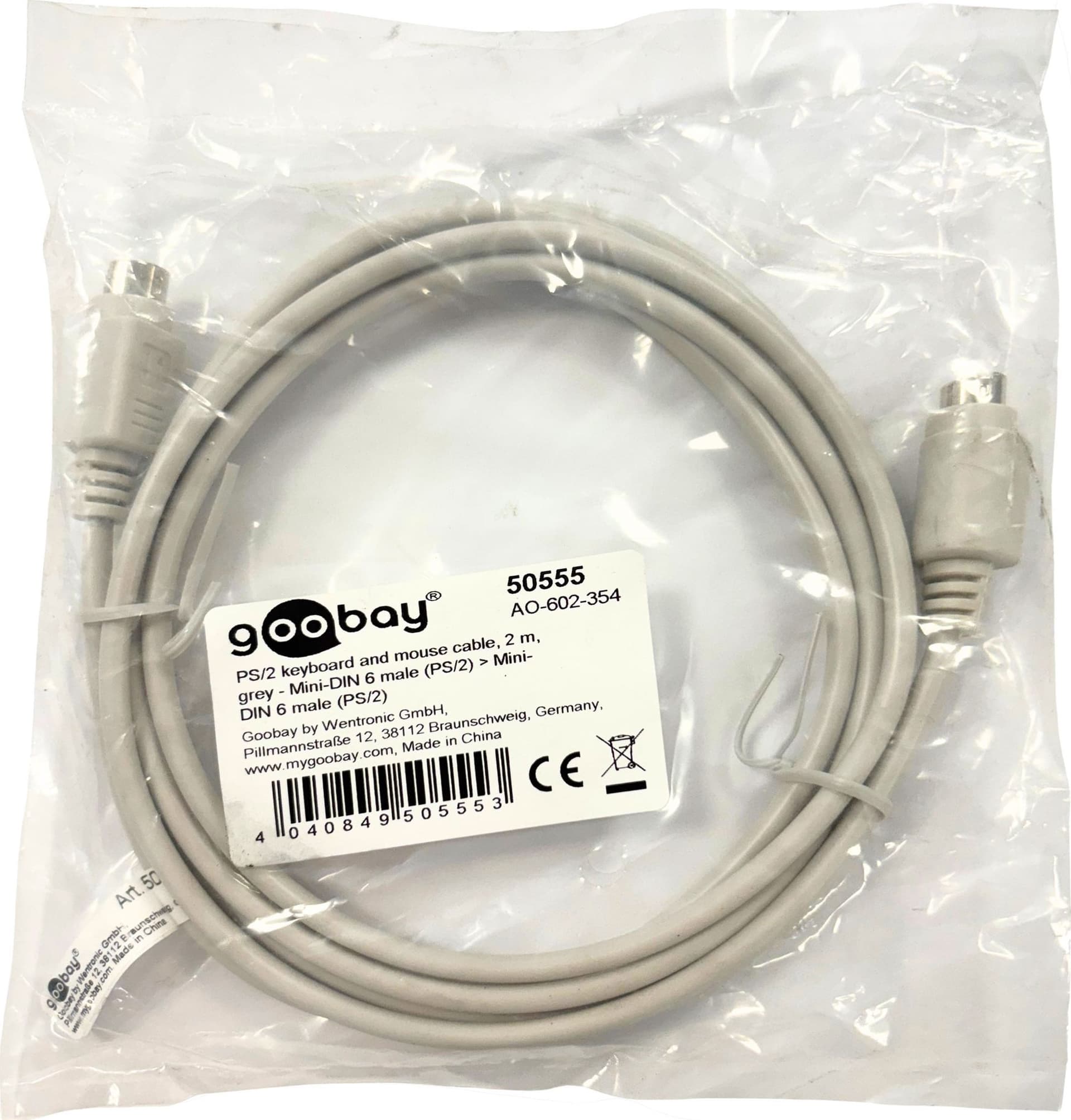 Cavo prolunga tastiera PS/2 M/M 2m diritto - 2
