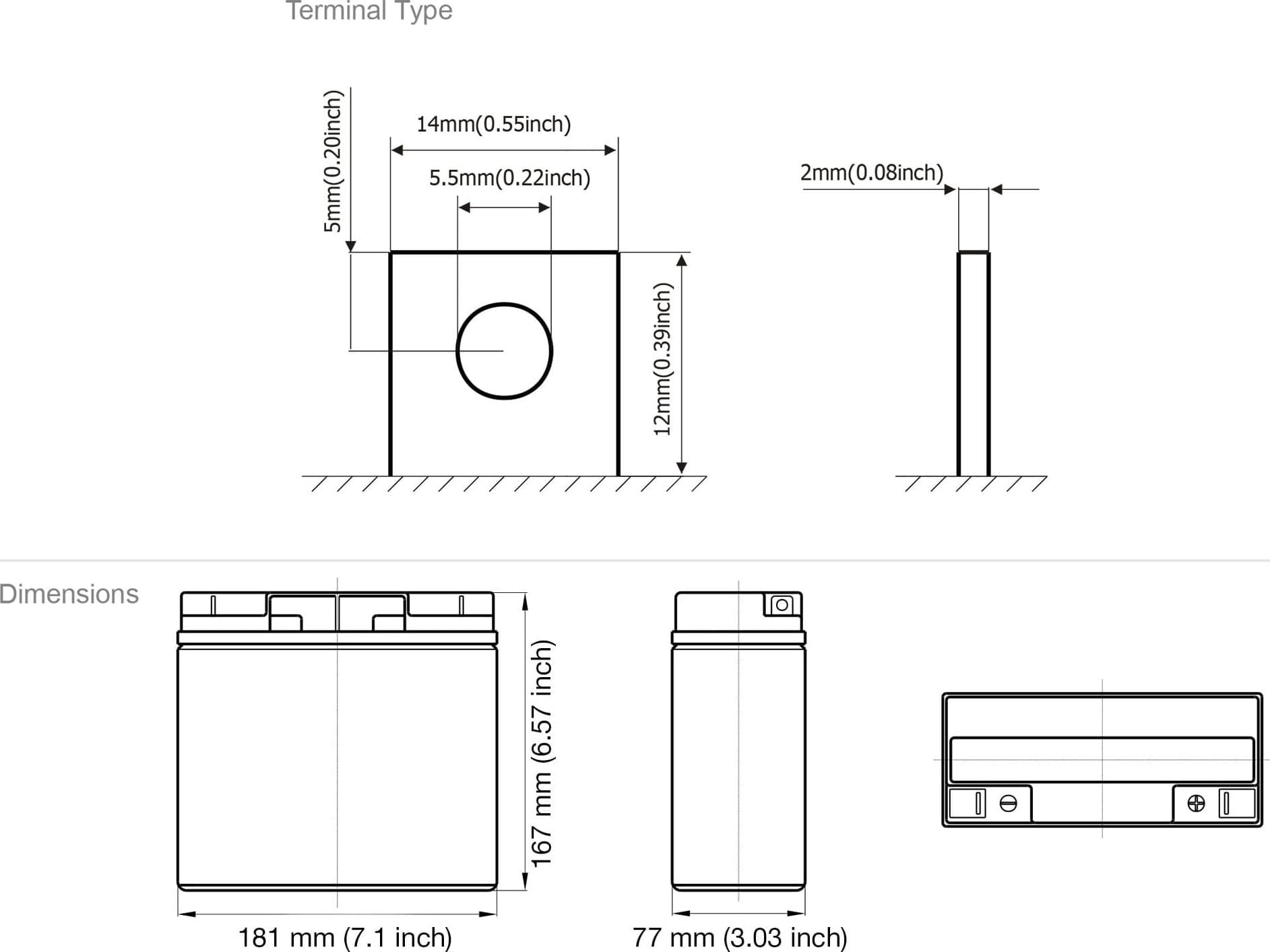 Batteria al piombo 12 V, 18 Ah - 2