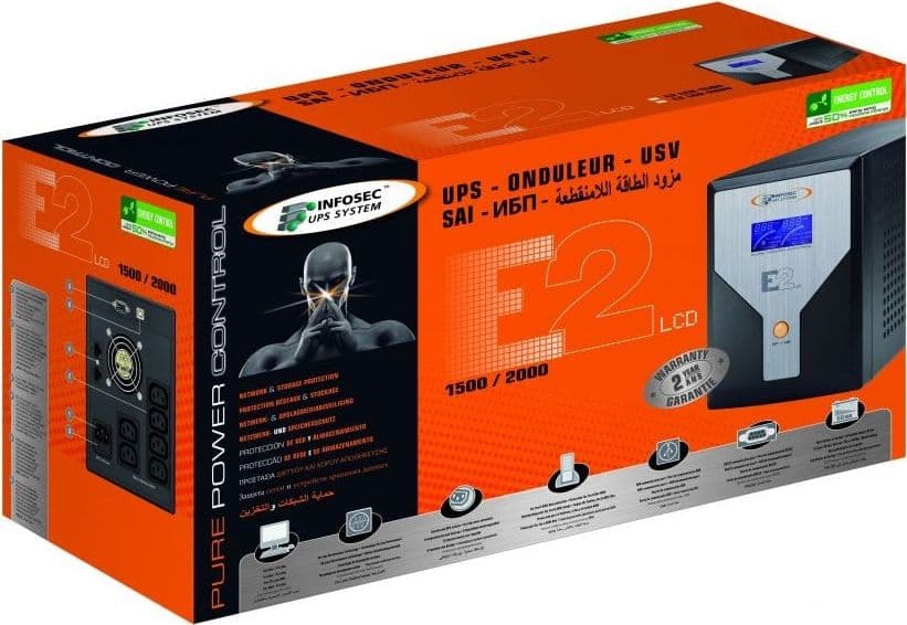 Gruppo di Continuit&agrave UPS E2 2000VA LCD Line Interactive Onda Sinusoidale - 2