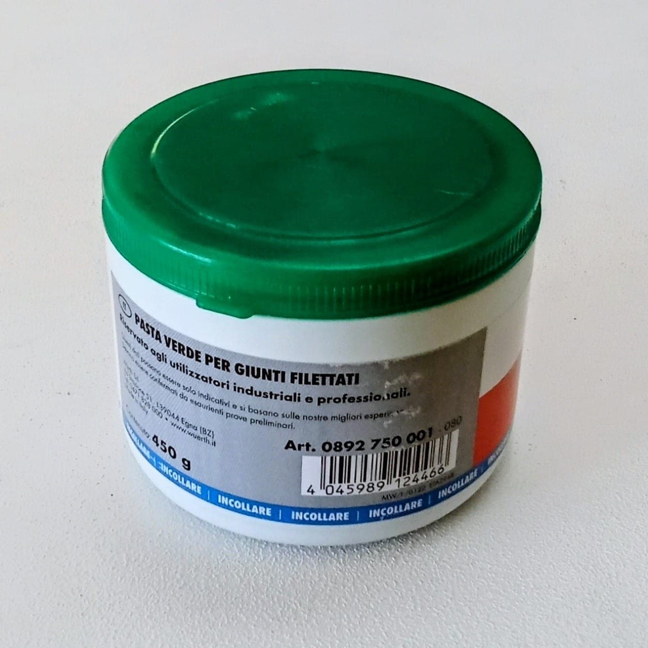 Pasta verde antibloccante da 450gr per giunti e raccordi filettati - 2