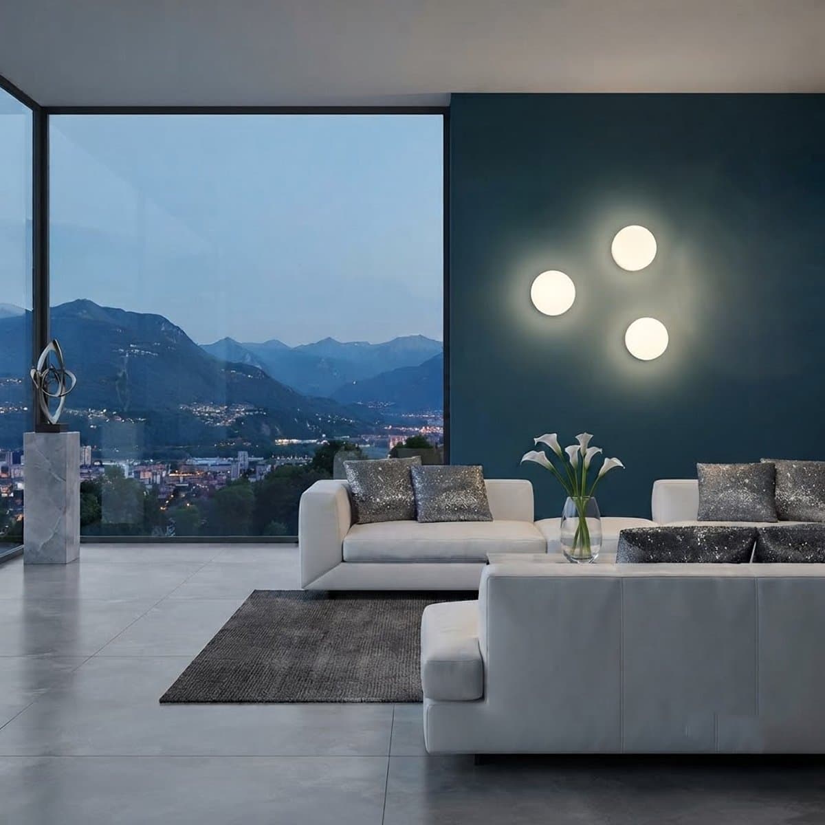 Applique vetro soffiato bianco Ideal Lux COTTON 352312 GX53 LED - 2