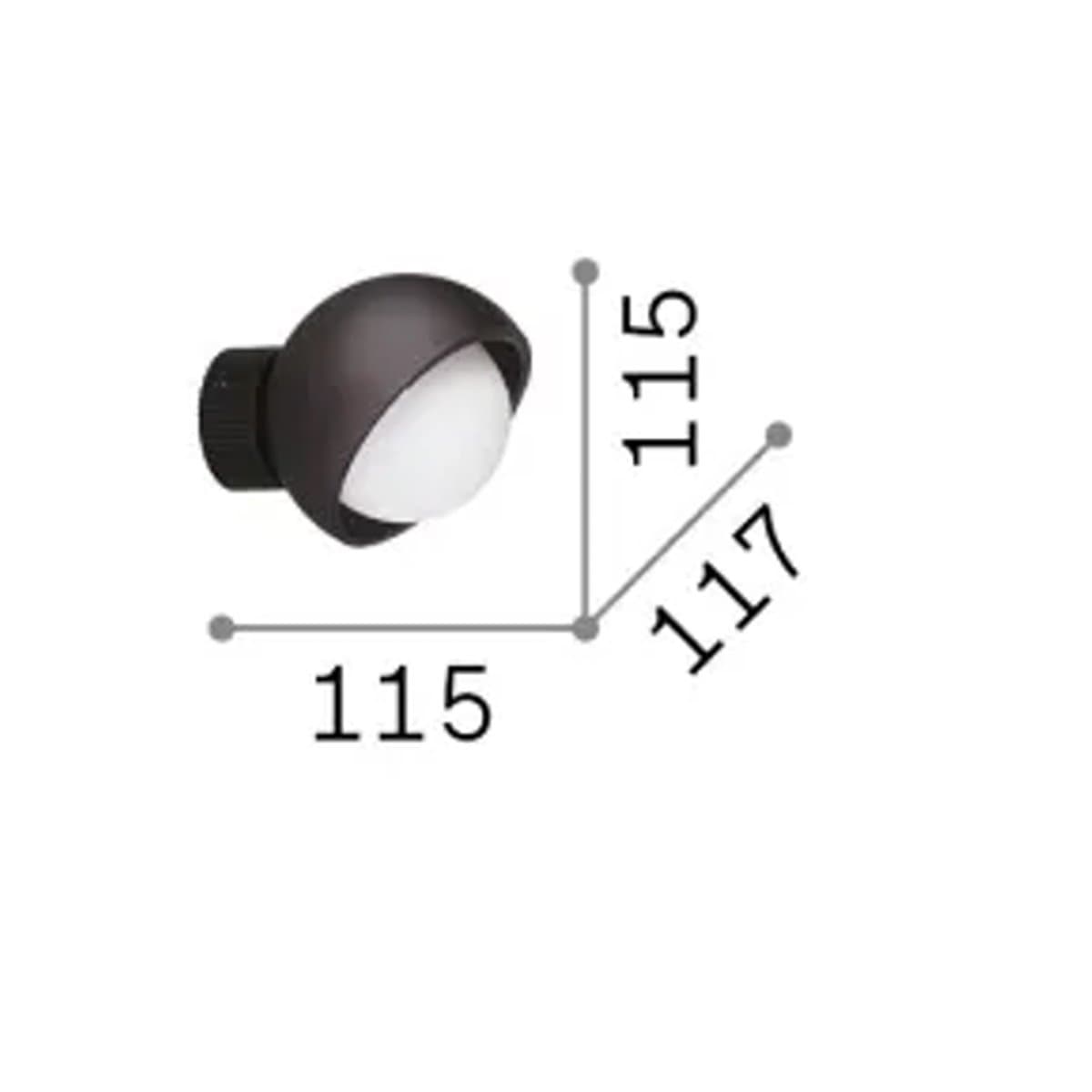 Applique vetro soffiato ambra Ideal Lux BLOOM 366531 G9 LED - 4